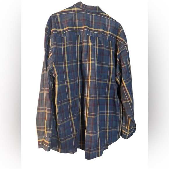 Bill Blass Mens Long Sleeve office Check Plaid Cotton Button Shirt see flaws - Picture 2 of 10